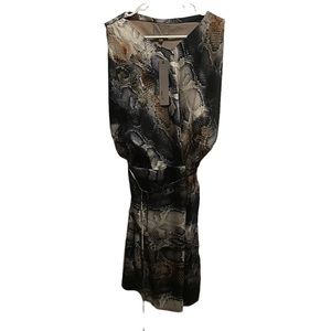 Aryn K. Snakeskin Print Sleeveless Dress S